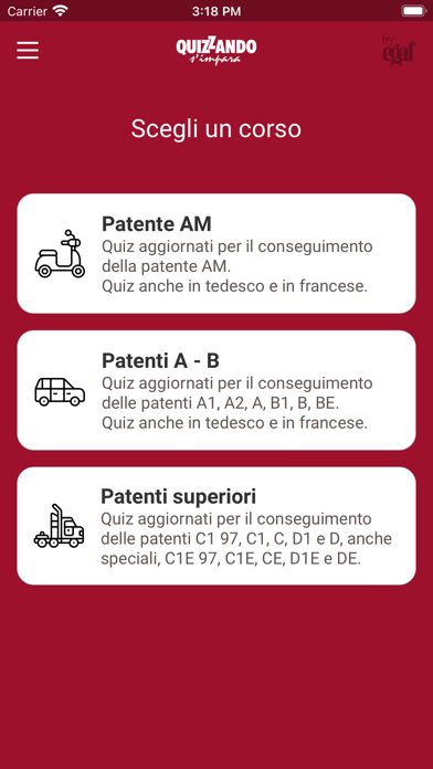 Quiz revisione patenti Screenshot