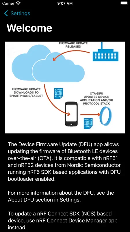 nRF Device Firmware Update screenshot 3 of 3