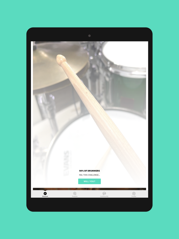 Practice The Drums iPad screenshot 1 - Music app