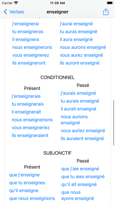 Screenshot #3 pour Conjugaison Française