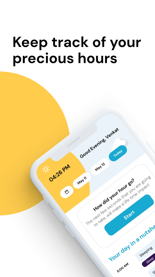 #1. Hourly Journal (iOS) By: onesimple.life
