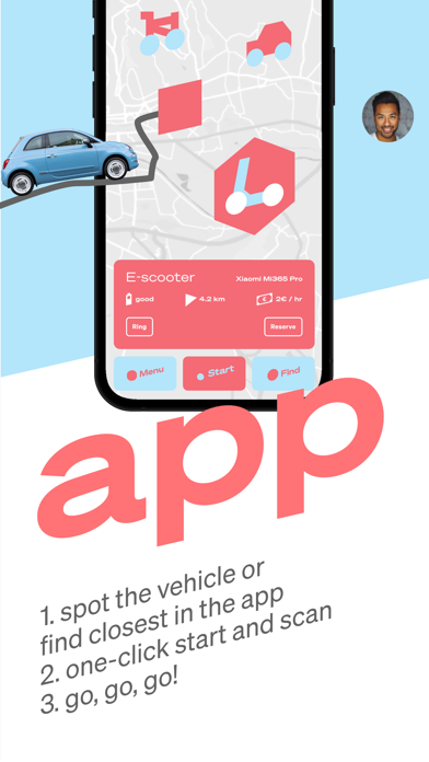 Roll+ ride-sharing platform Screenshot