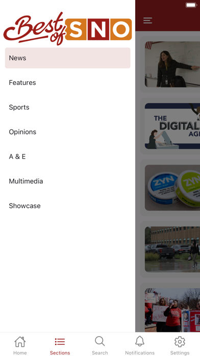 College News Source Screenshot