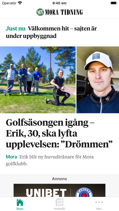 Mora Tidning Nyhetsapp Screenshot