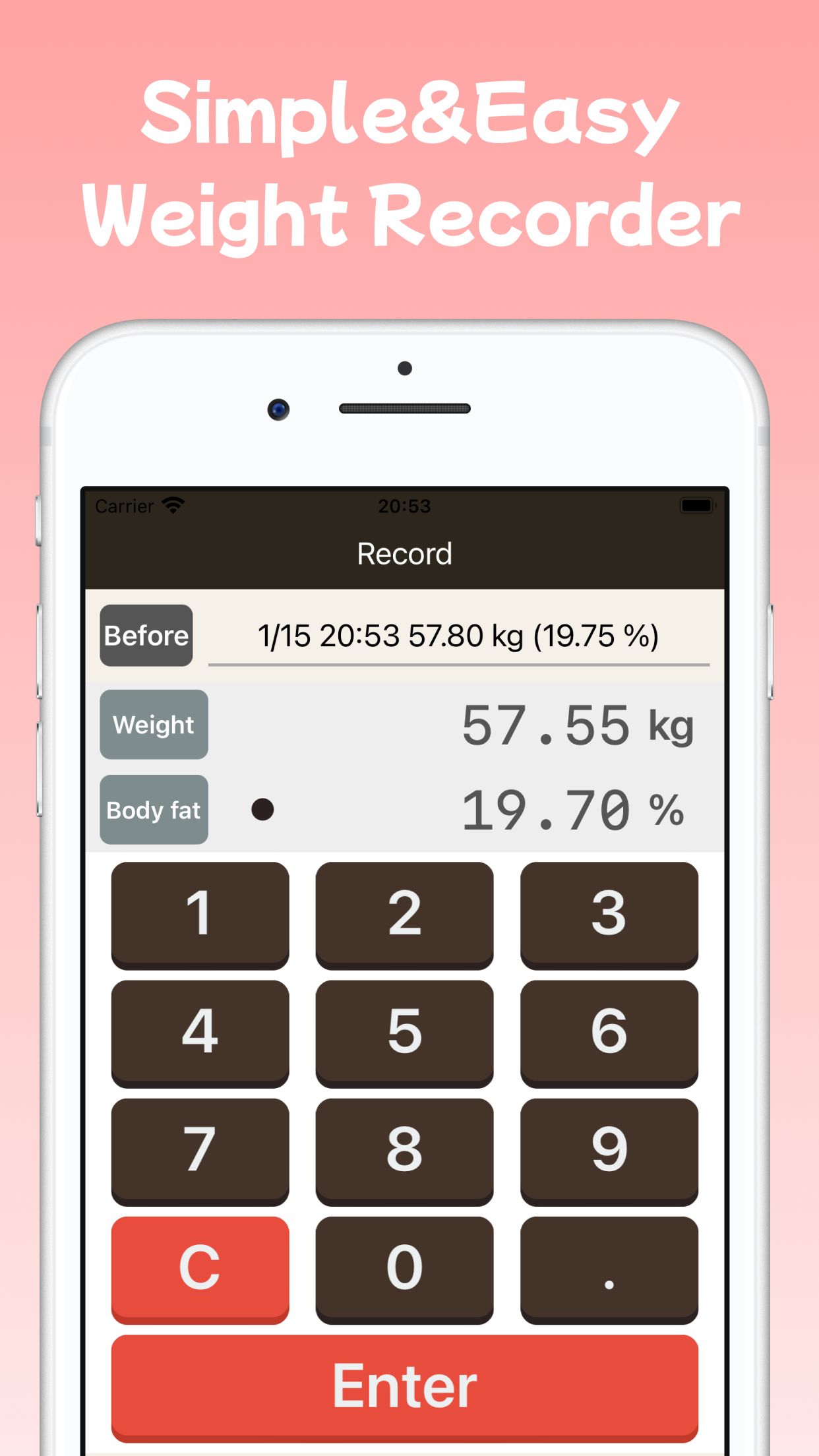 Simple Weight Recorder