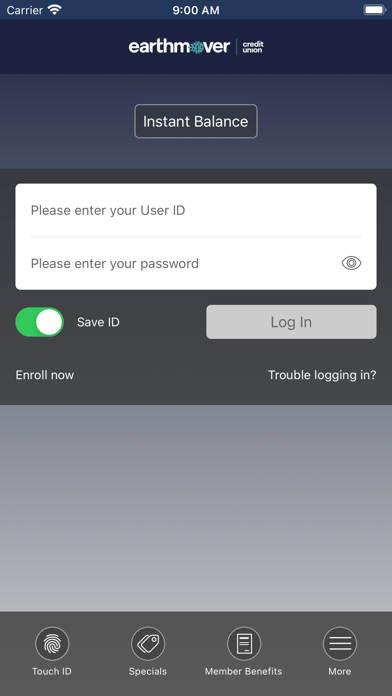 Earthmover Credit Union Mobile Screenshot