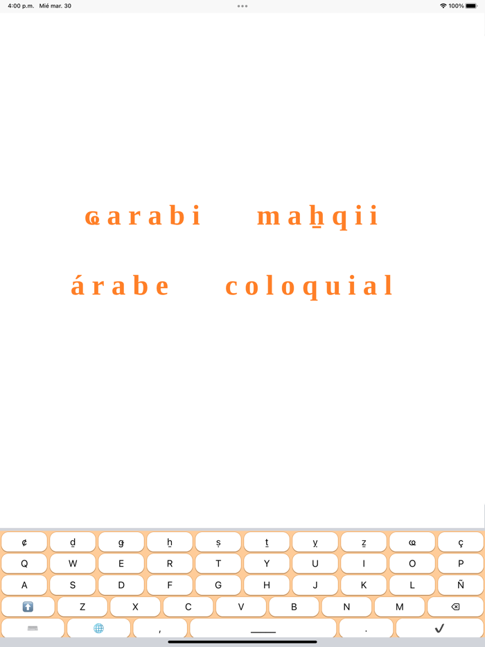 Teclado Árabe Coloquial