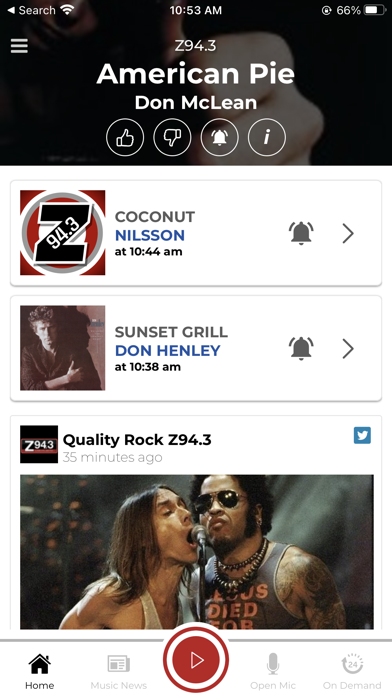 Z94.3 WZOC Screenshot