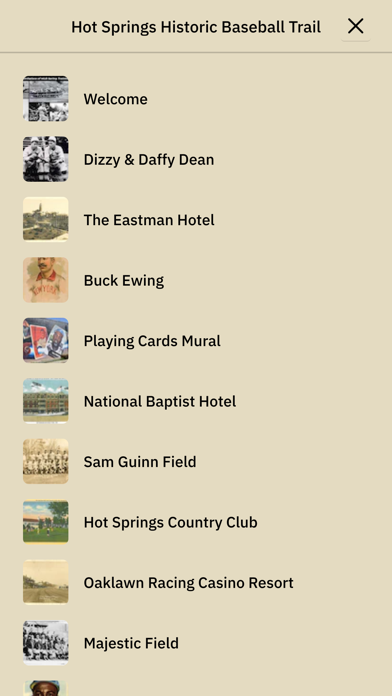Hot Springs Baseball Trail Screenshot