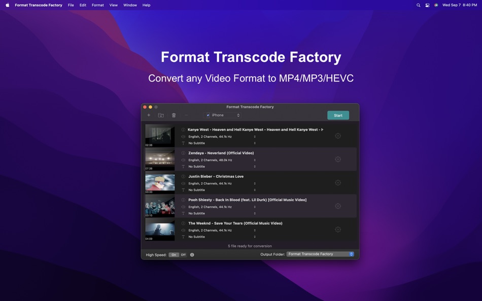 Format Transcode Factory (macOS) 게시자: 代莉 陈 Format Transcode Factory (macOS) 게시자: 代莉 陈