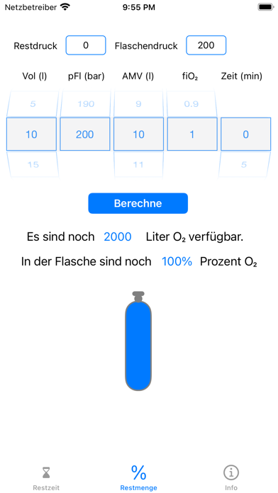 Screenshot #1 pour Sauerstoffrechner