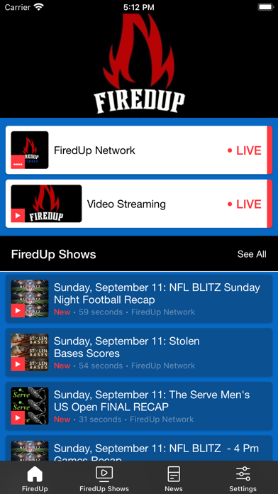 FiredUp Network Screenshot 1 - AppWisp.com FiredUp Network Screenshot 1 - AppWisp.com