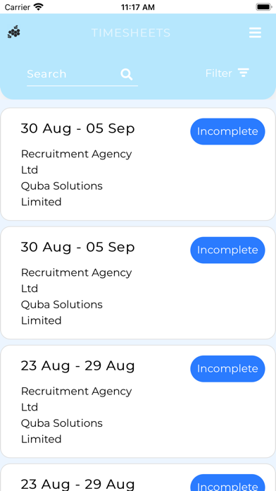 Supply Hive E Timesheets Screenshot