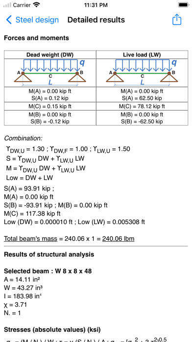 Statics (Civil Engineering) Screenshot