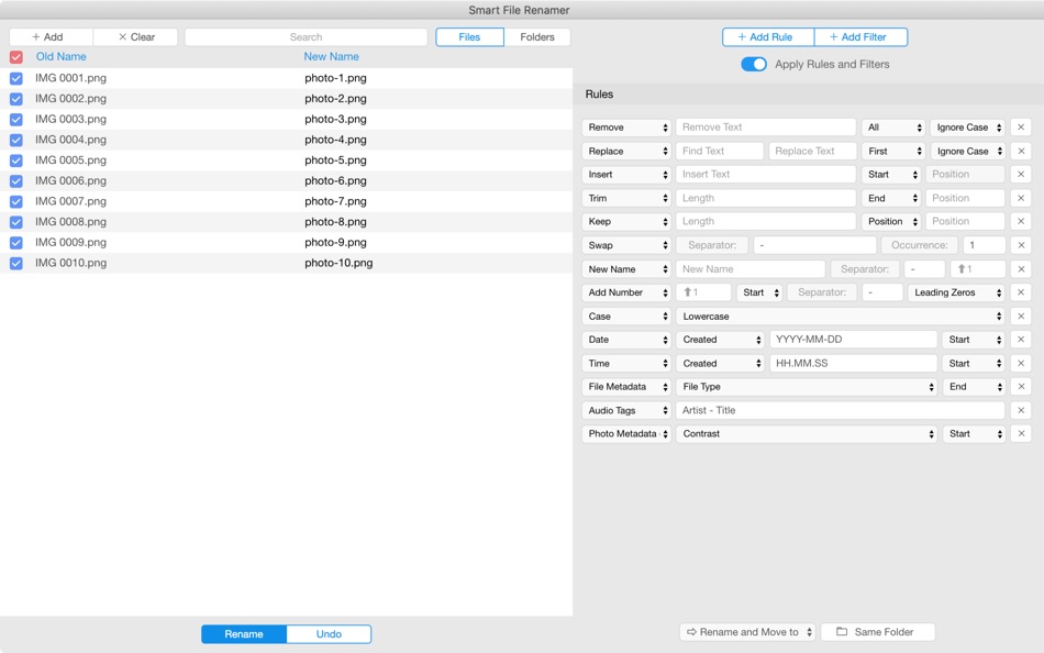 #1. Smart File Renamer (macOS) 来自: Mariia Shumska