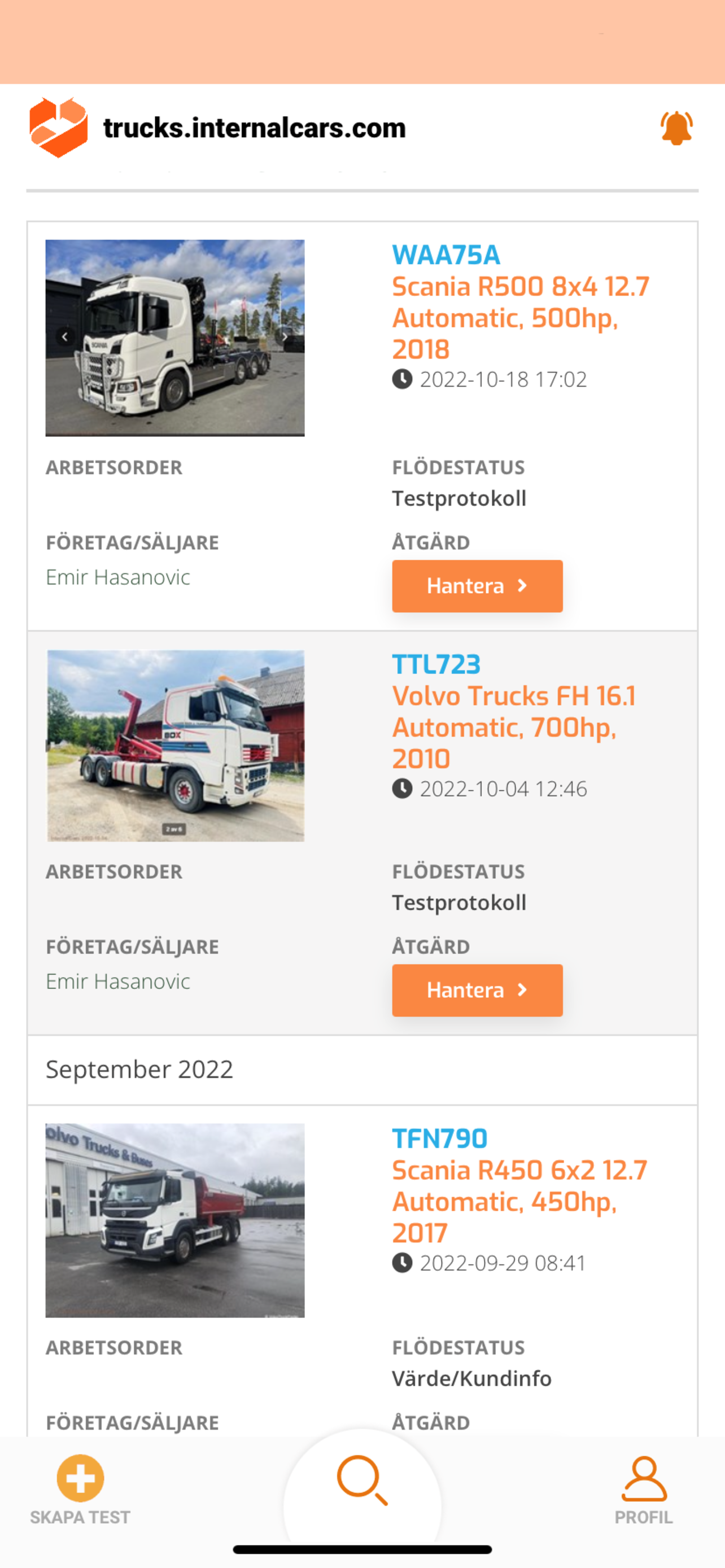 InternalCars Trucks