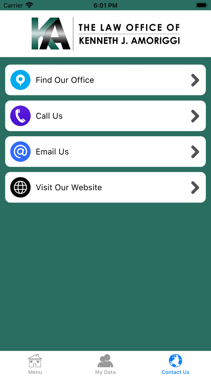 Amoriggi Law Injury Help App