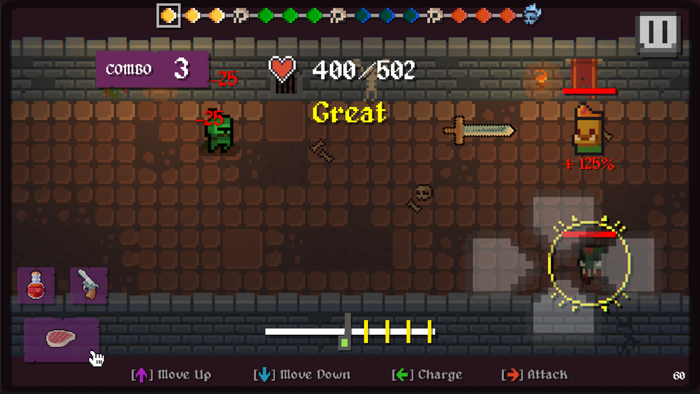 Rhythm Knight Roguelite Game