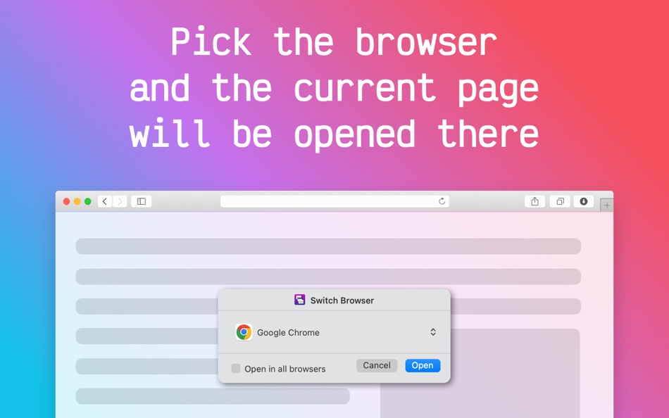 #2. Switch Browser: No copy-paste (macOS) 由: Vladimir Kucherenko