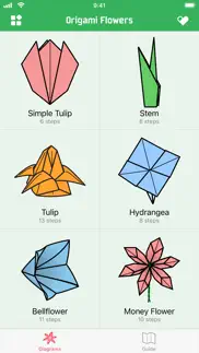 fleurs origami iPhone Captures Décran 1