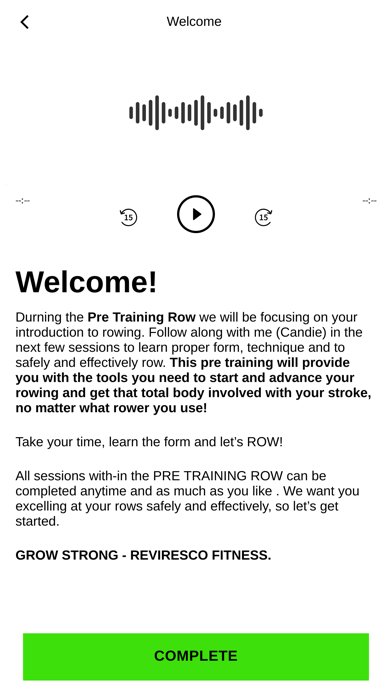 Reviresco Fitness Screenshot