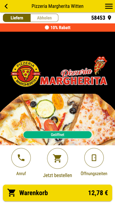 Pizzeria Margherita Witten Screenshot
