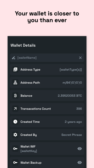 Bitcoin Wallet - BTC Vault Screenshot