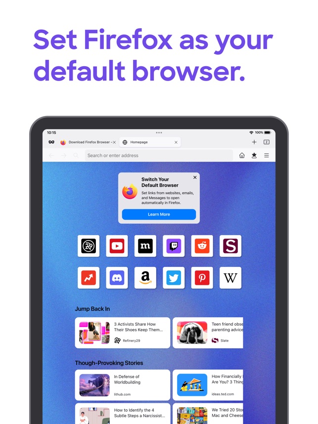 Firefox: Private, Safe Browser บน App Store