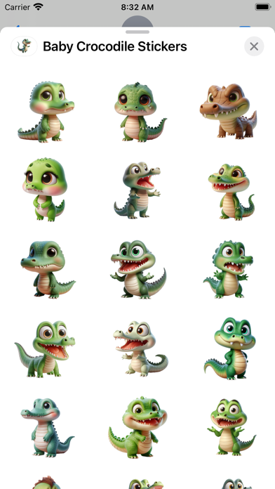 Screenshot 2 of Baby Crocodile Stickers App