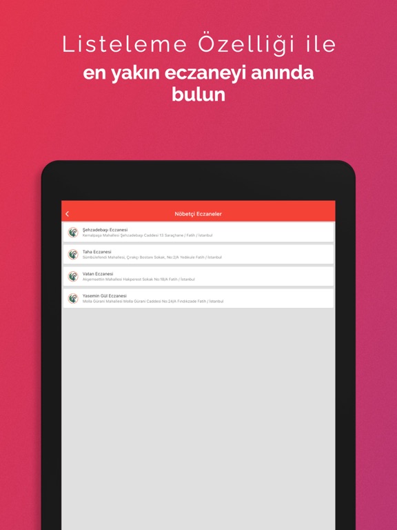 Nöbetçi Eczane - Tüm Türkiye iPad screenshot 4 - Medical app