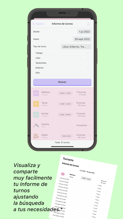 Turnario - Turnos de trabajo Screenshot