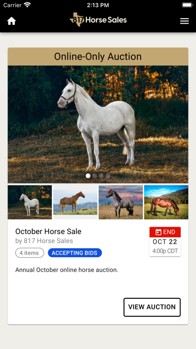 817 Horse Sales Screenshot