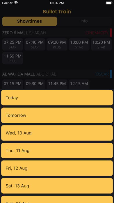 UAE - Cinemas & Events Screenshot