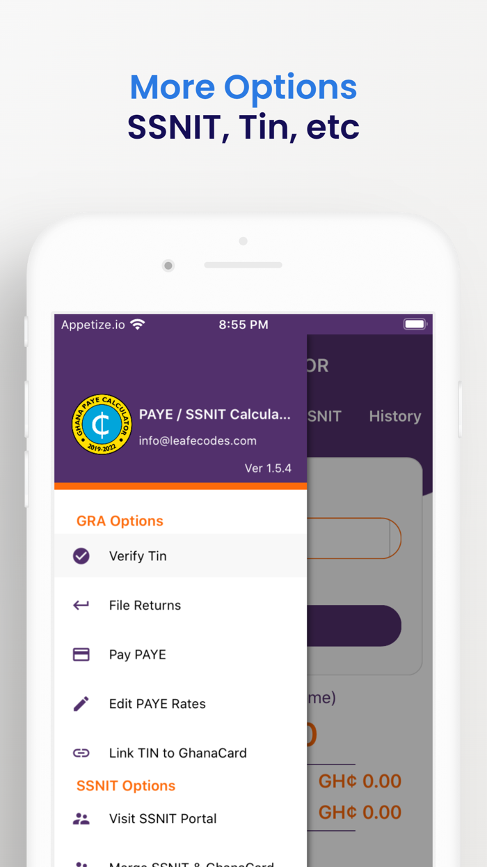 Ghana PAYE - SSNIT Calculator