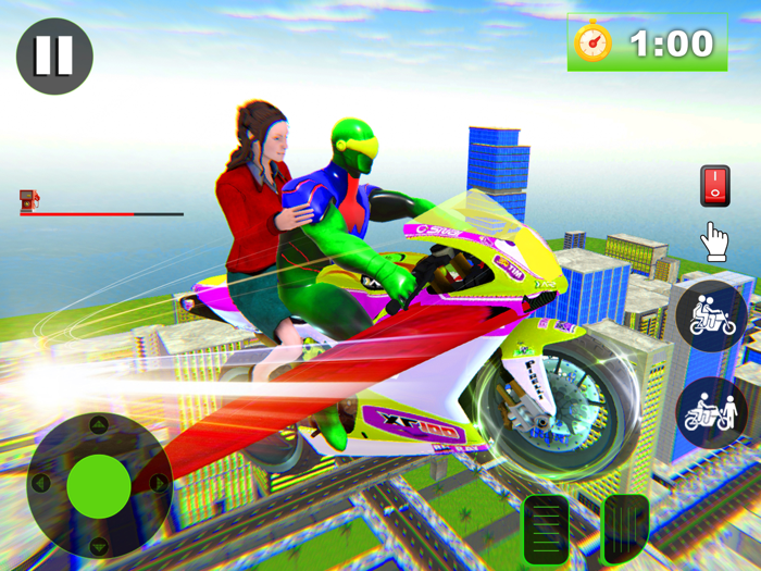Flying Bike Spider Hero Game