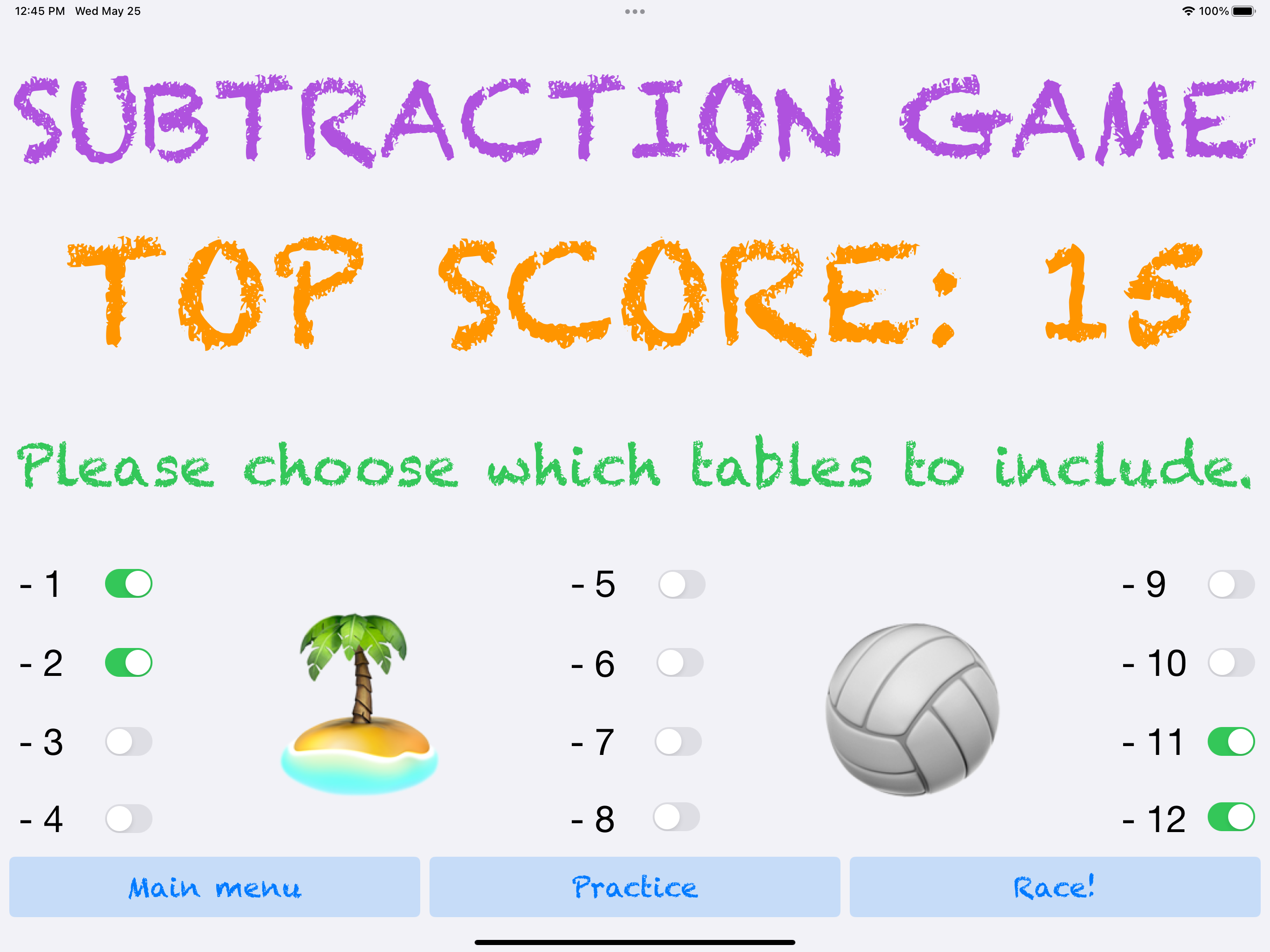 Flashcards for math