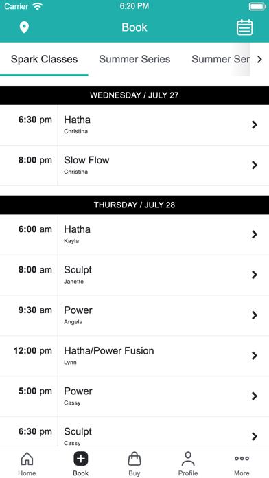 Spark Hot Yoga Screenshot