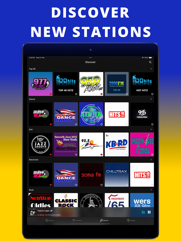 FM Radio Tuner live Player app iPad screenshot 5 - Music app