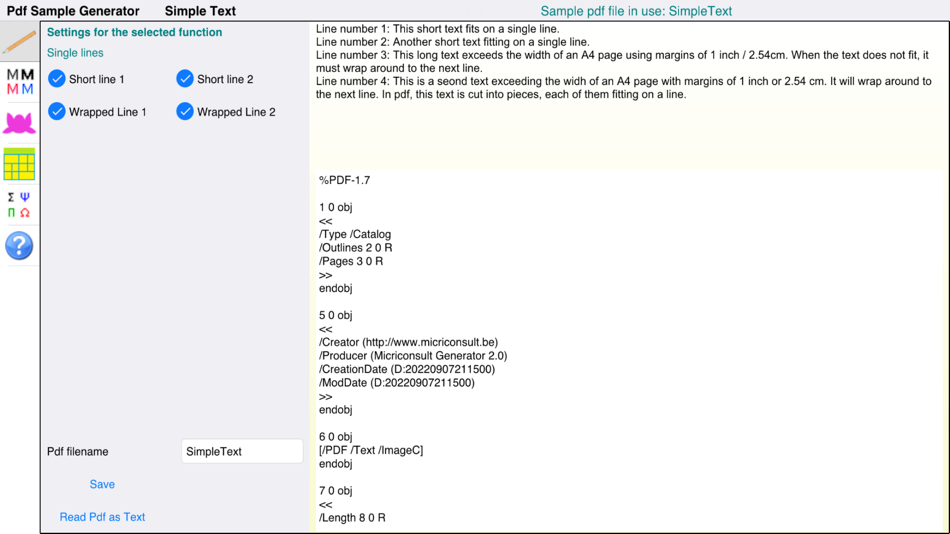 #1. PdfSampleGenerator (iOS) Podle: MICRI Consult