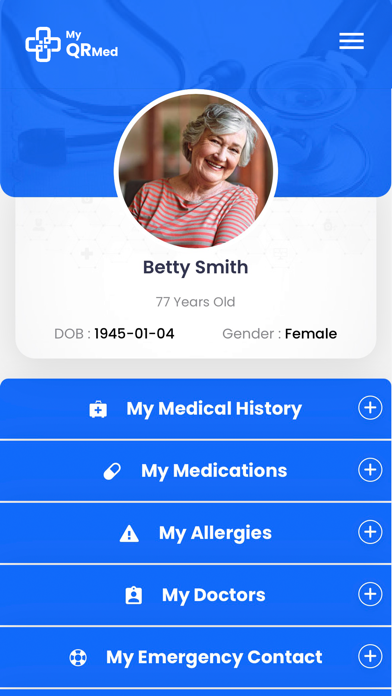 MyQRMed Screenshot