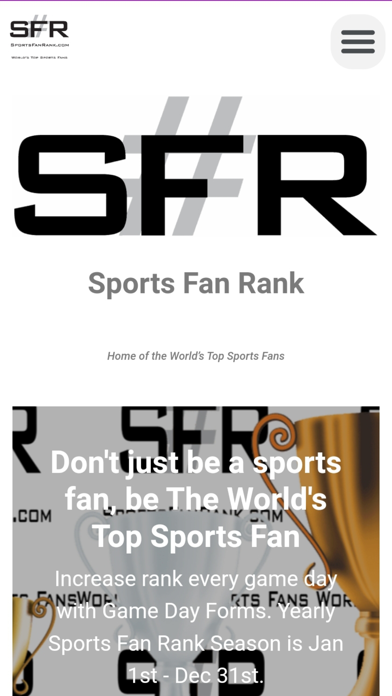 Sports Fan Rank Screenshot