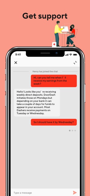 Chat Support in the Dasher App