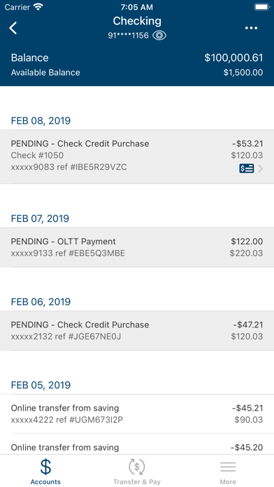 Ridgedale FCU Mobile Banking Screenshot