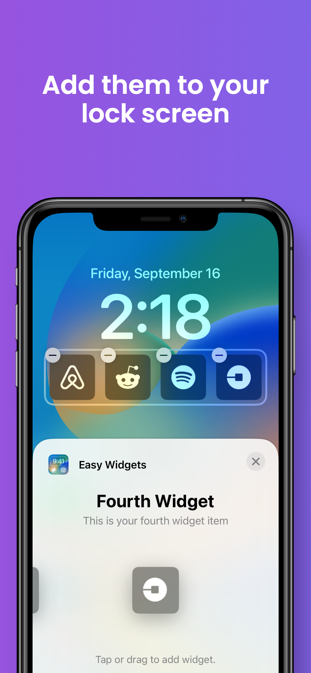 Easy Lock Screen Widgets