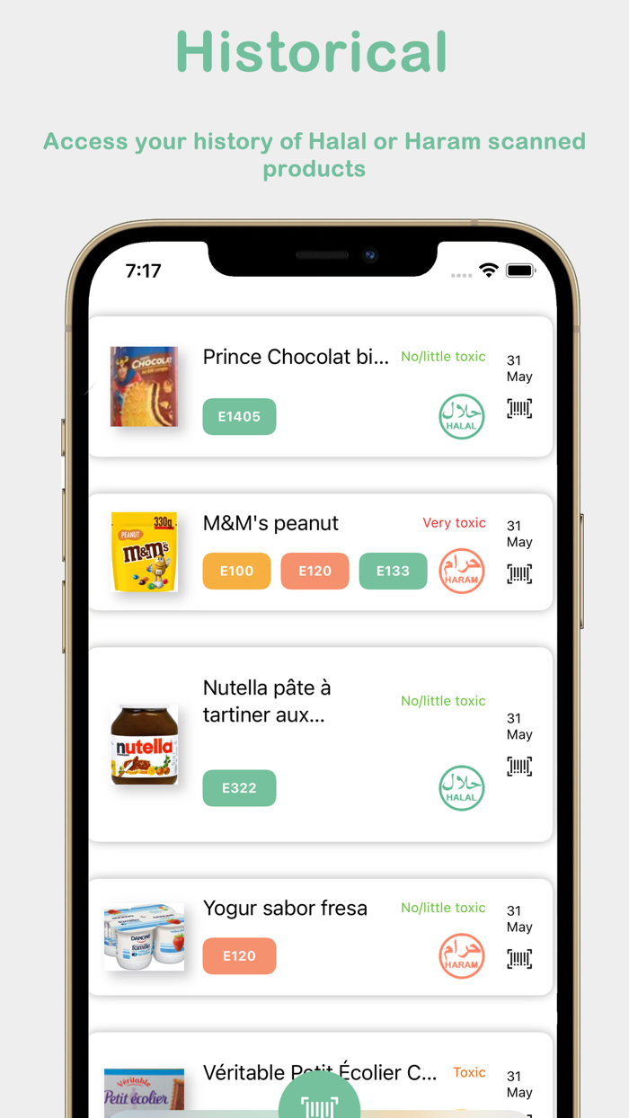 Find Halal food Scanner Haram