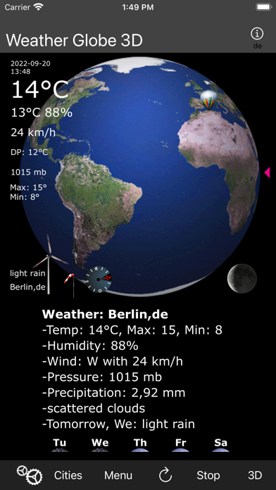 Weather Globe Pro 3D Screenshot