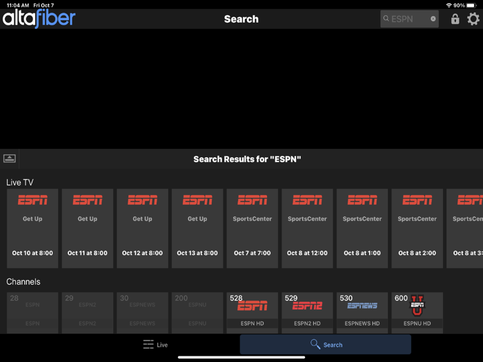 altafiber TV for iPad