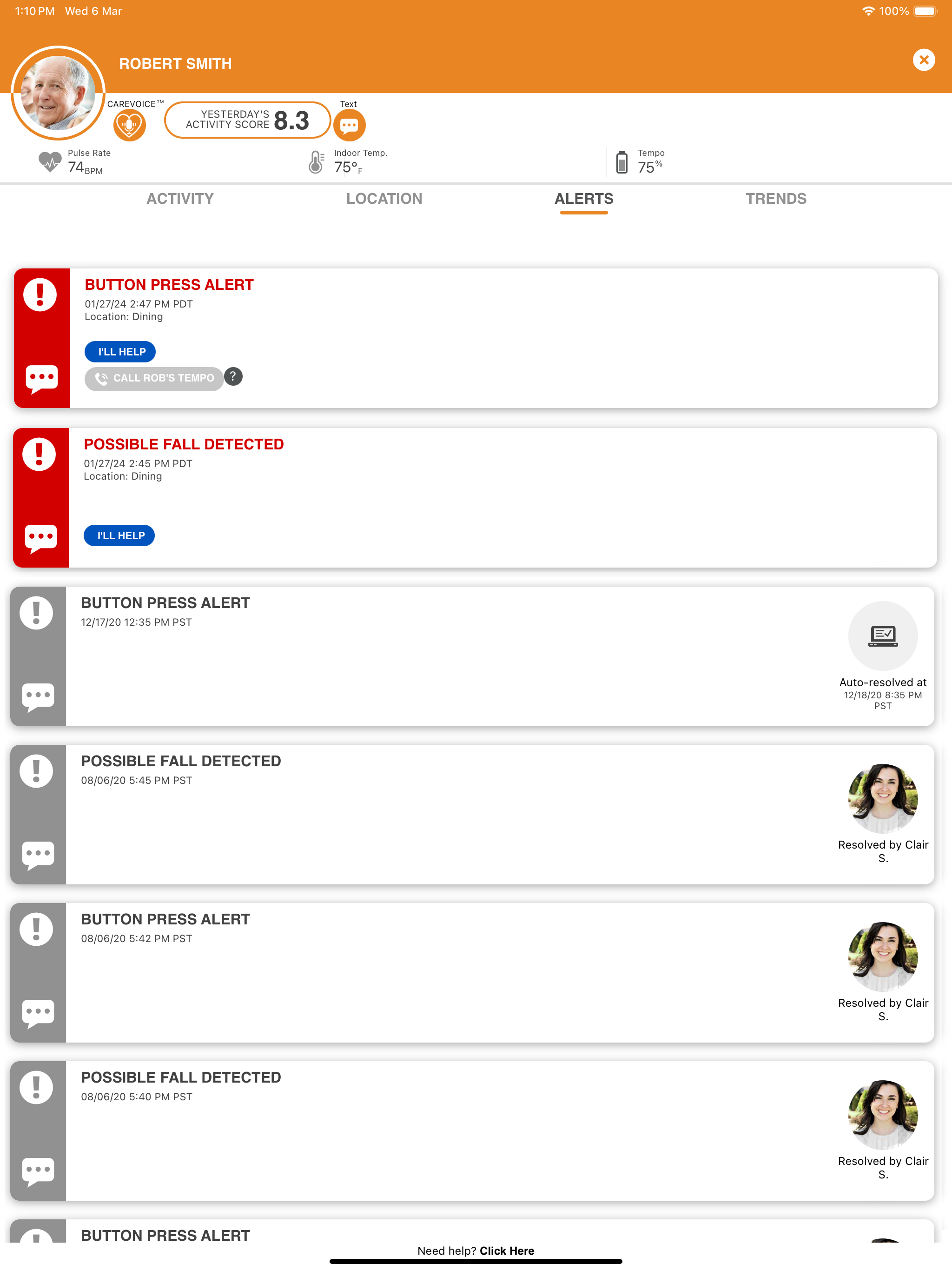 CarePredict TouchPoint screenshot 10