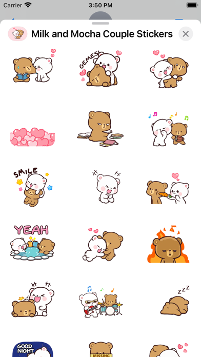 Milk and Mocha Couple Stickers Screenshot
