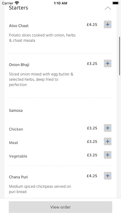 ZYKAA INDIAN CUISINE St Screenshot